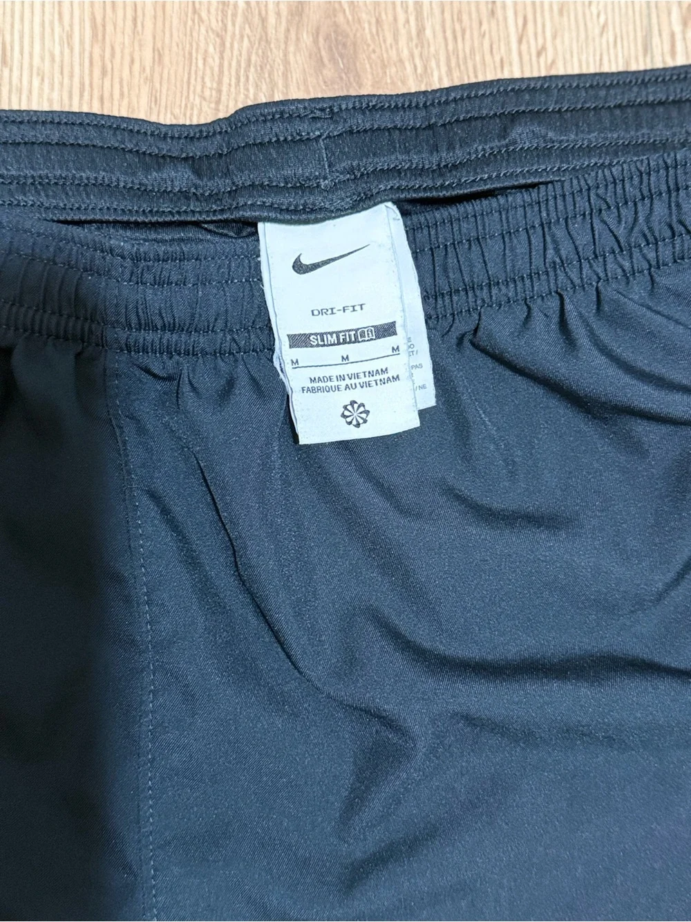 Nike Men’s Black Athletic Shorts with White Trim